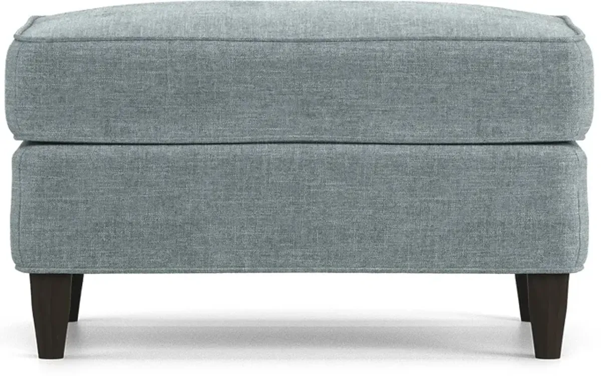 Hanover Teal Chenille Ottoman