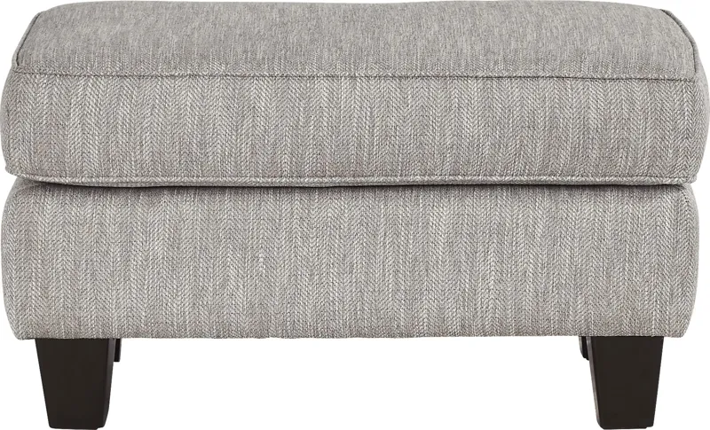 Wyndsor Way Gray Ottoman