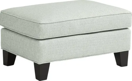 Madison Place Willow Green Textured Ottoman