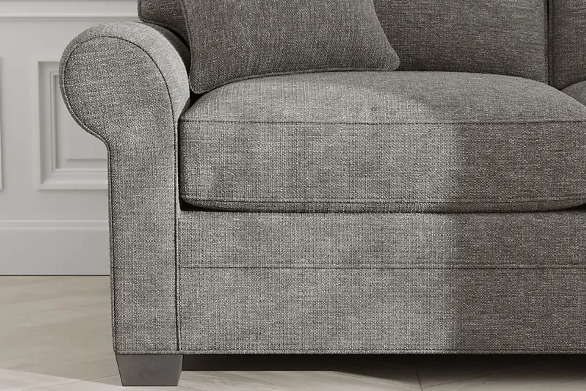 Bellingham Gray Textured Gel Foam Sleeper Loveseat