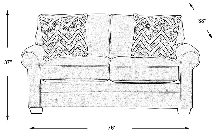 Bellingham Off-White Textured Sleeper Loveseat