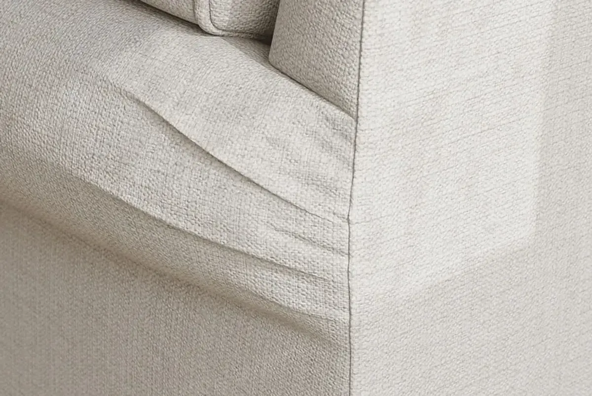 Bellingham Off-White Textured Gel Foam Sleeper Loveseat