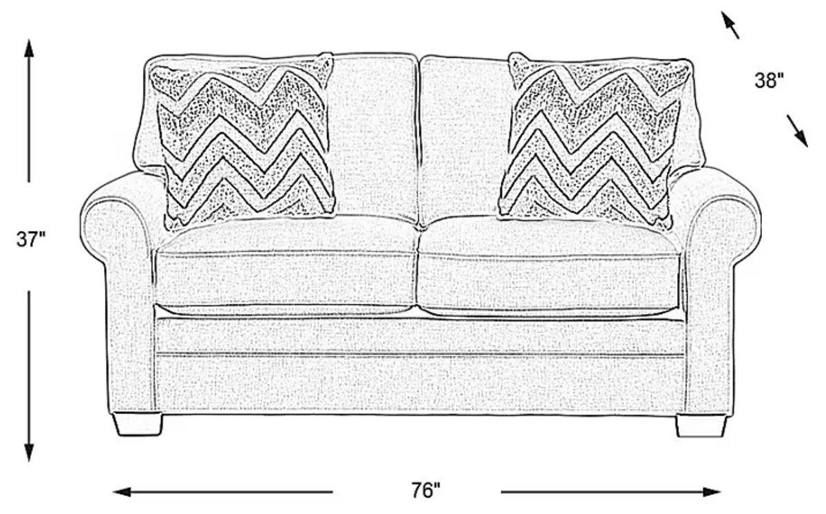 Bellingham Off-White Textured Gel Foam Sleeper Loveseat