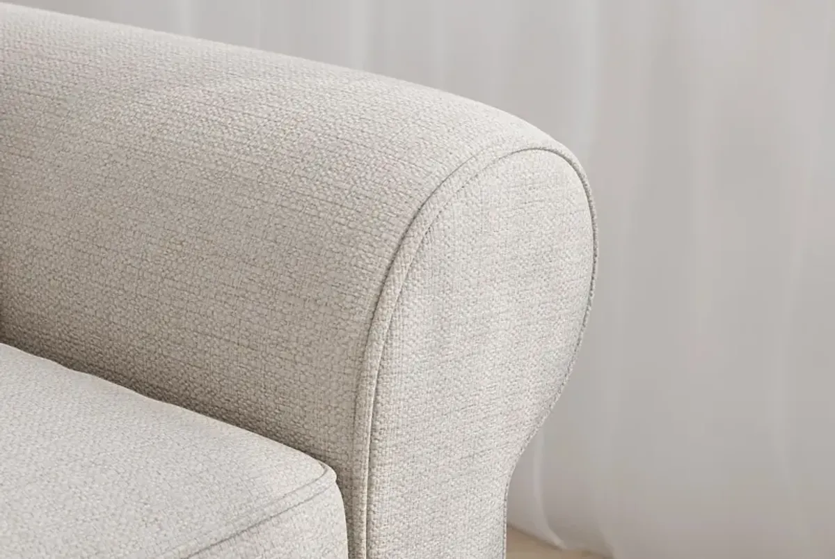 Bellingham Off-White Textured Gel Foam Sleeper Loveseat