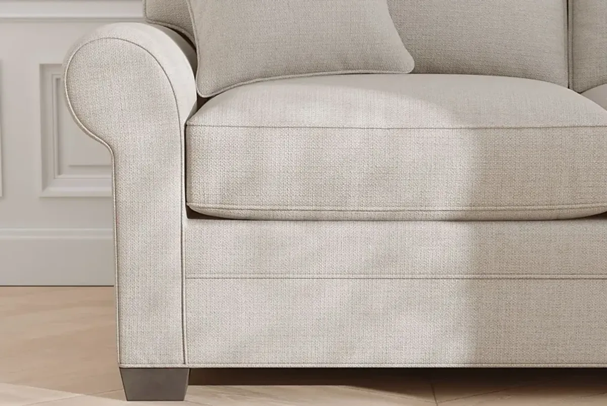 Bellingham Off-White Textured Gel Foam Sleeper Loveseat