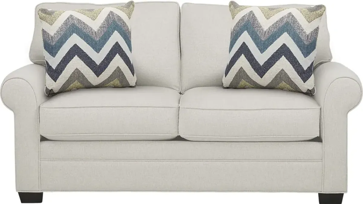 Bellingham Off-White Textured Gel Foam Sleeper Loveseat