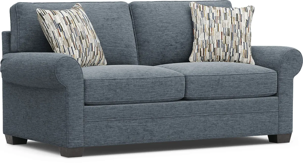 Bellingham Indigo Gel Foam Sleeper Loveseat