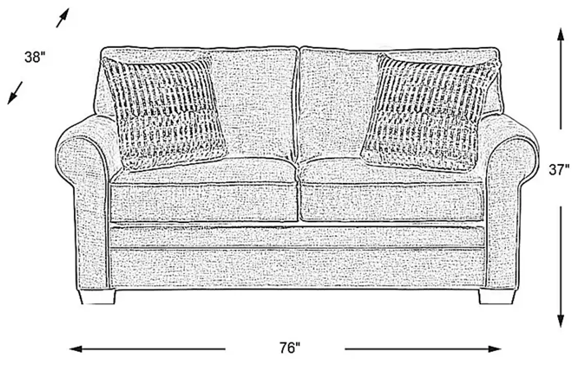 Bellingham Celadon Textured Chenille Sleeper Loveseat