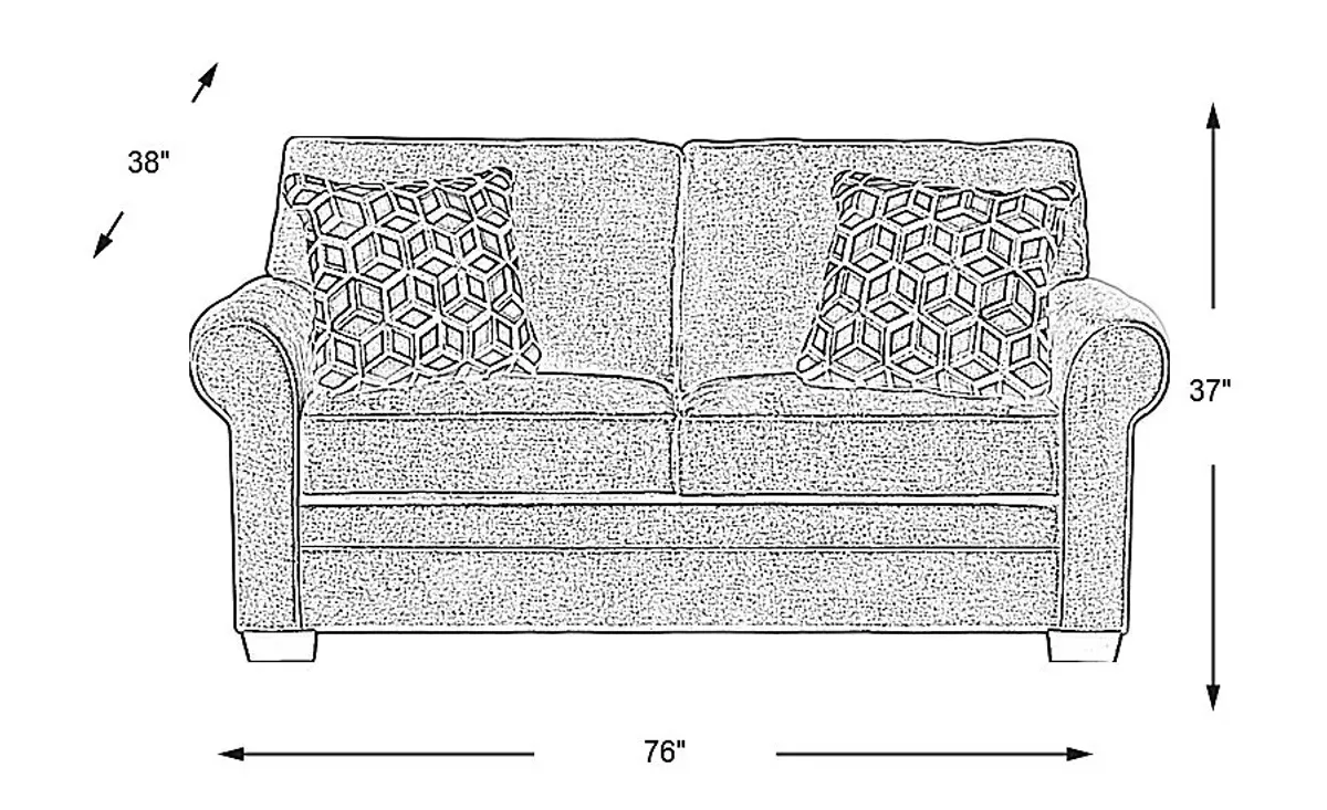 Bellingham Sunflower Textured Chenille Gel Foam Sleeper Loveseat