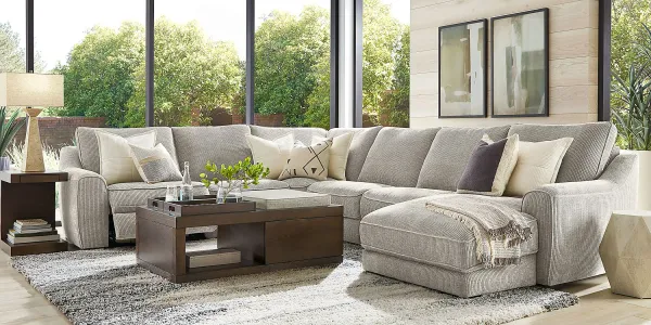 Somerset Gray 6 Pc Dual Power Reclining Sectional