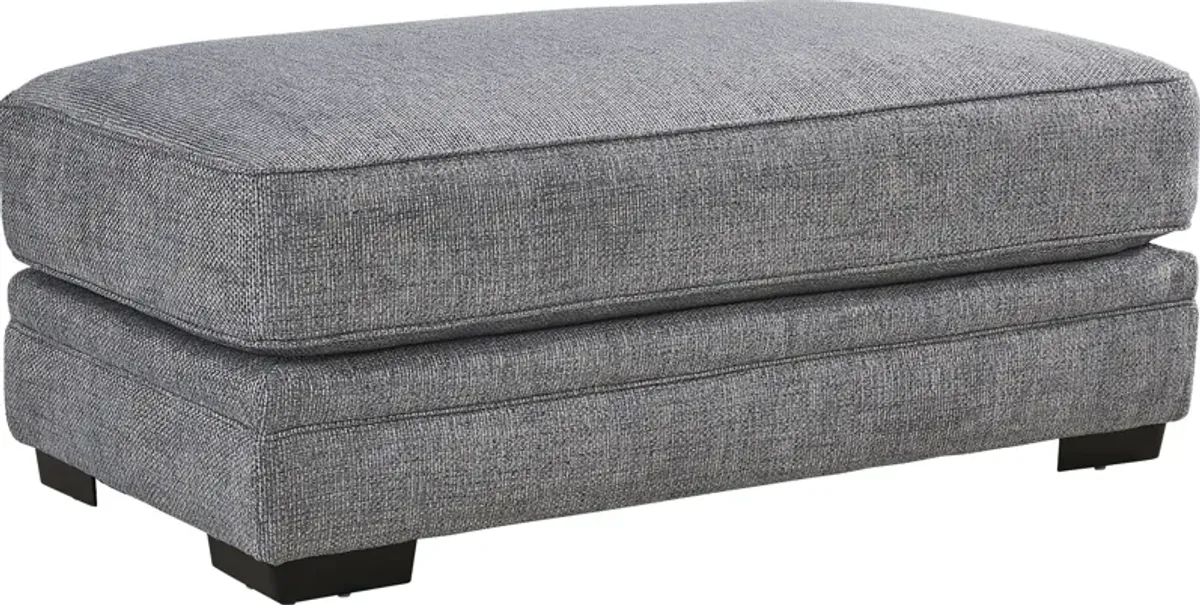 Morgan Falls Blue Ottoman