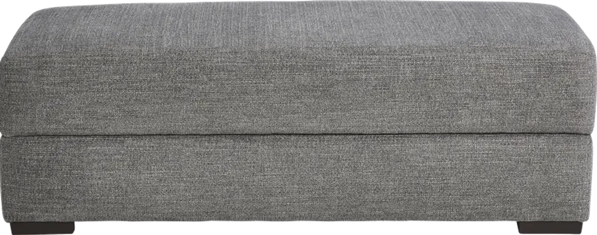 Brisbane Gray Storage Ottoman