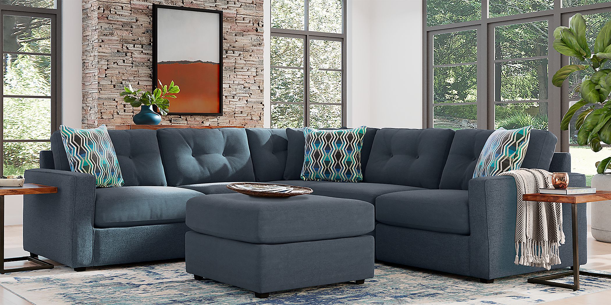 ModularOne Indigo 5 Pc Sectional