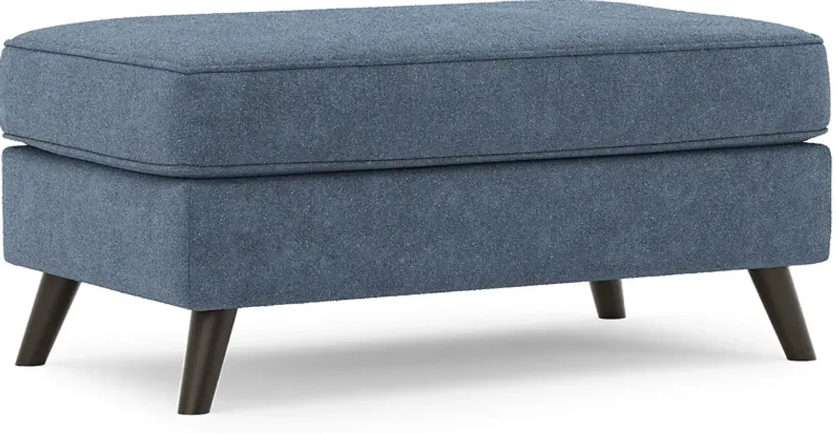 Arlington Denim Ottoman