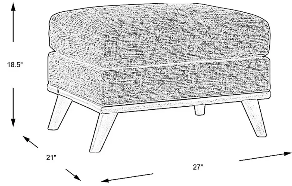 East Side Sunflower Ottoman