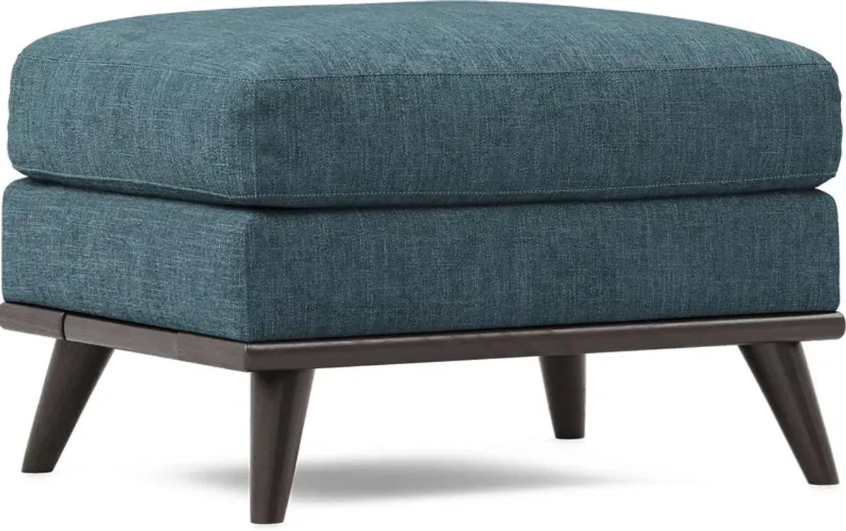 East Side Teal Ottoman