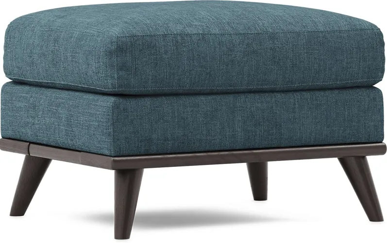 East Side Teal Ottoman