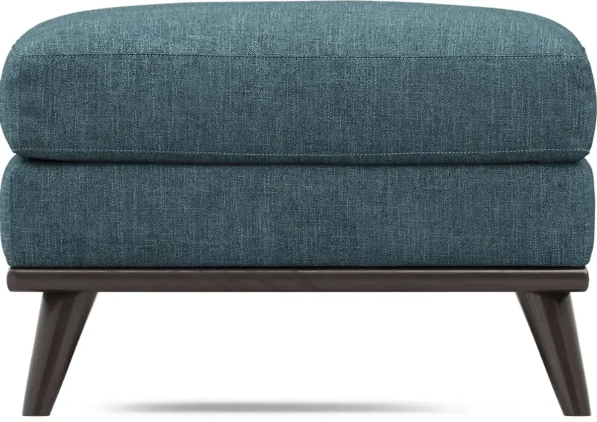 East Side Teal Ottoman