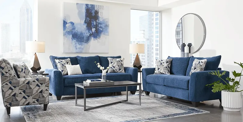 Sandia Heights Blue 5 Pc Living Room