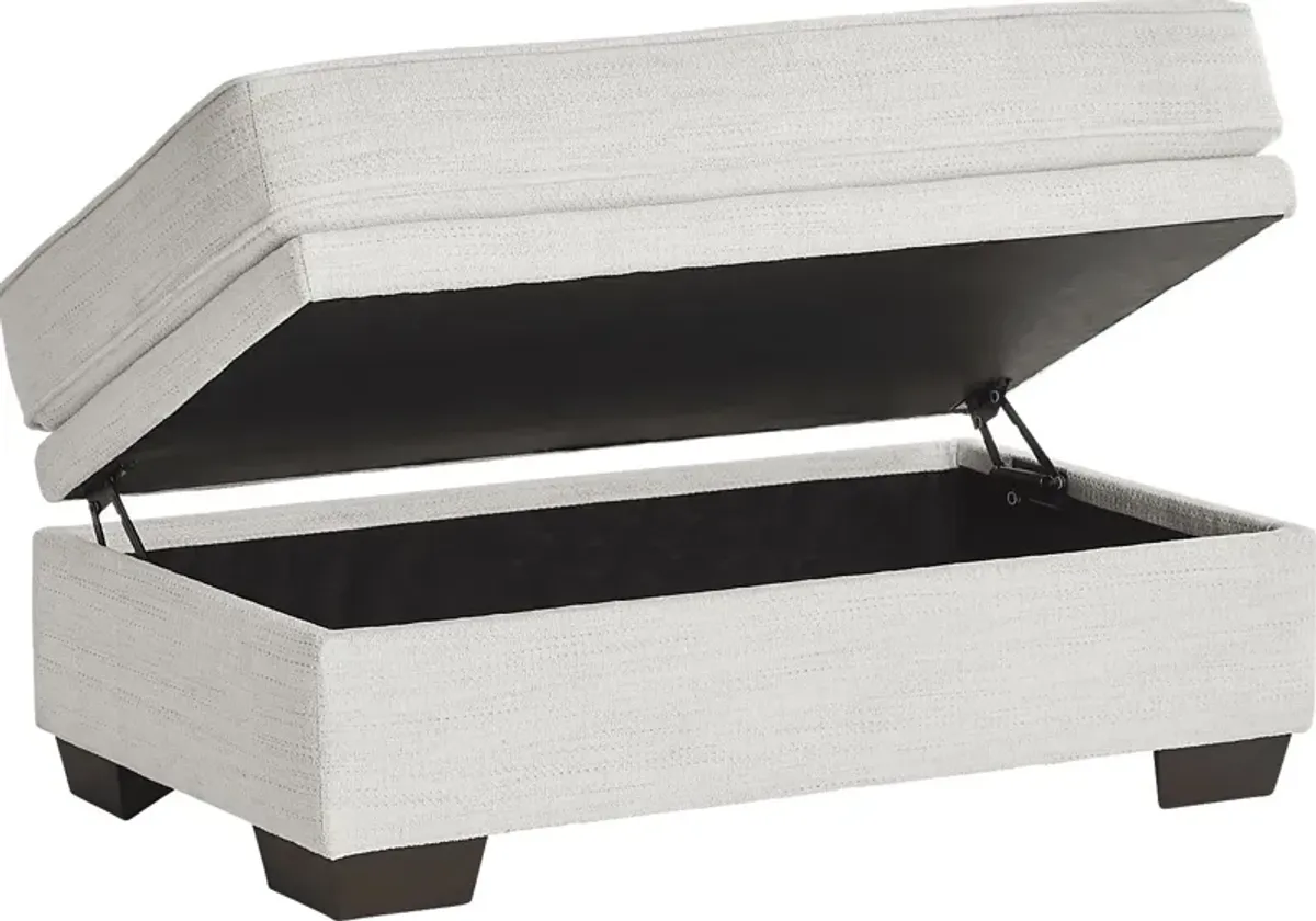 Hutchinson Cream Storage Ottoman