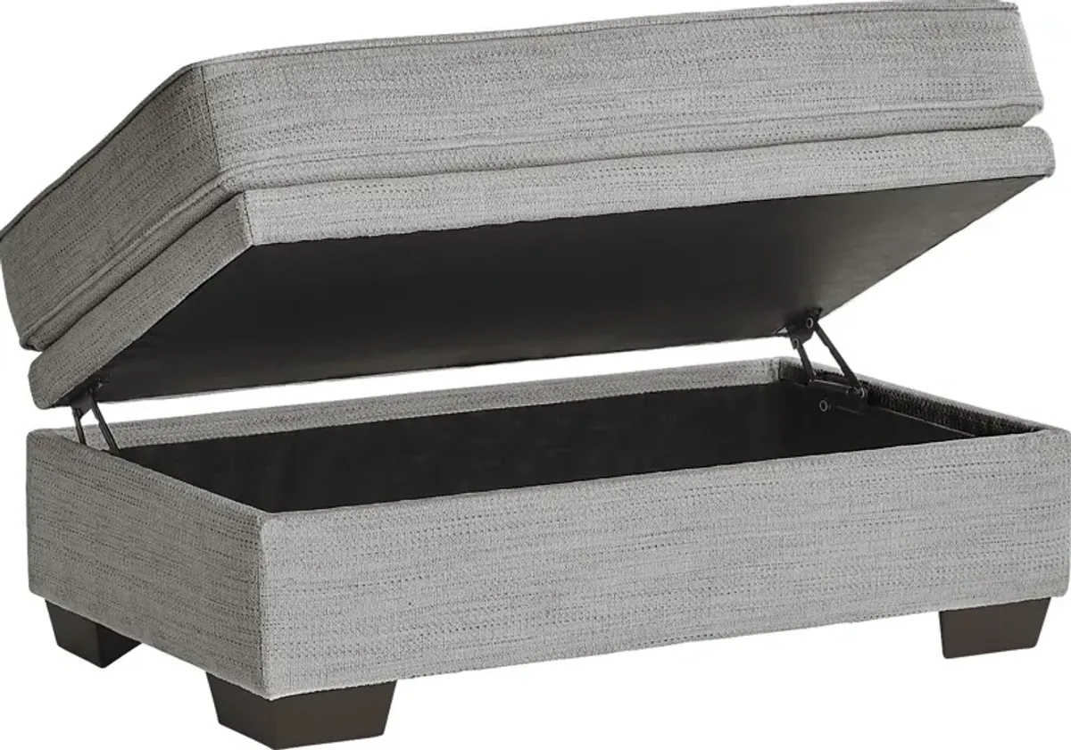 Hutchinson Gray Storage Ottoman