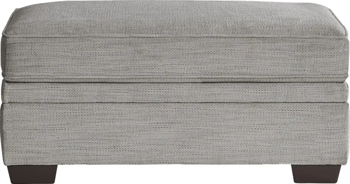 Hutchinson Gray Storage Ottoman