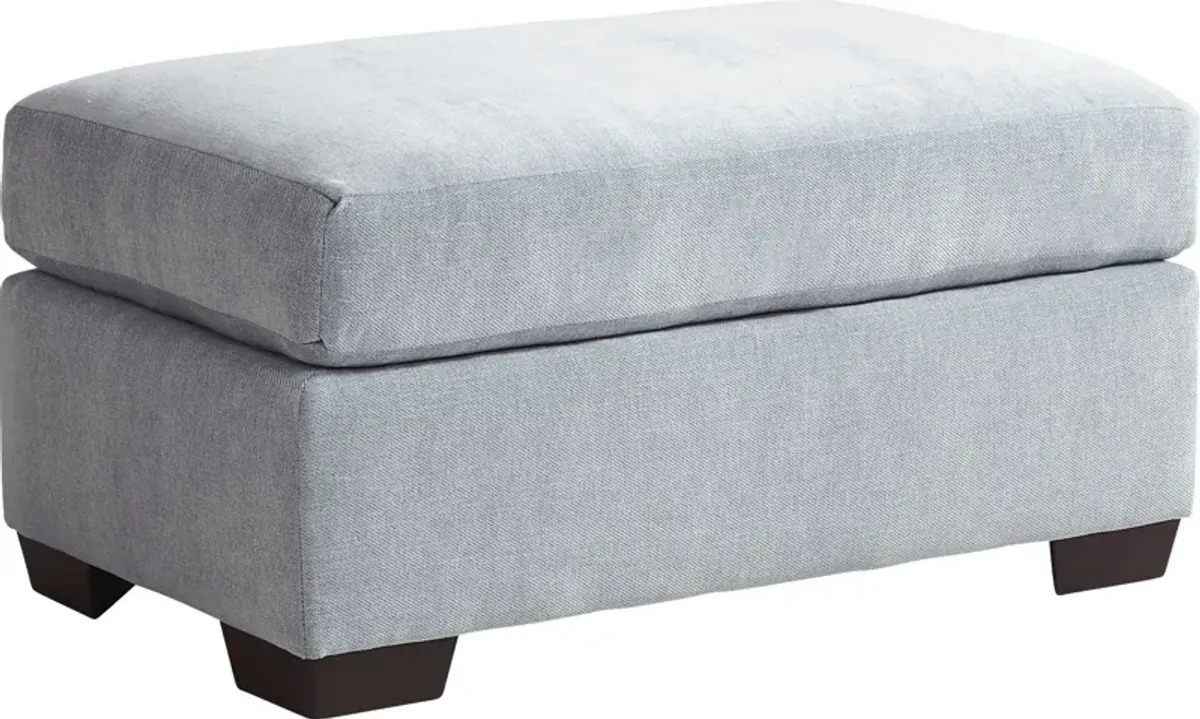 Finley Point Seafoam Ottoman