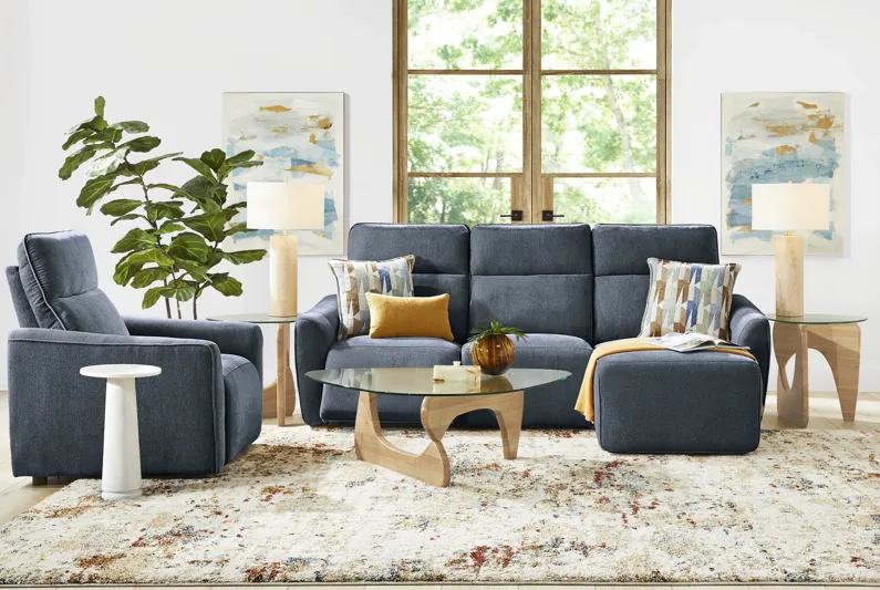 Tremont Indigo 6 Pc Power Reclining Sectional Living Room
