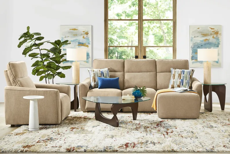 Tremont Sand 6 Pc Power Reclining Sectional Living Room