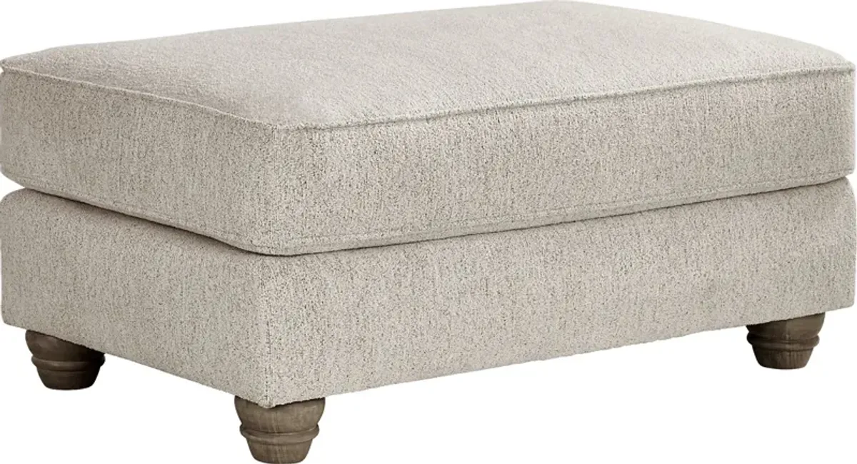 Beverly Glen Beige Ottoman