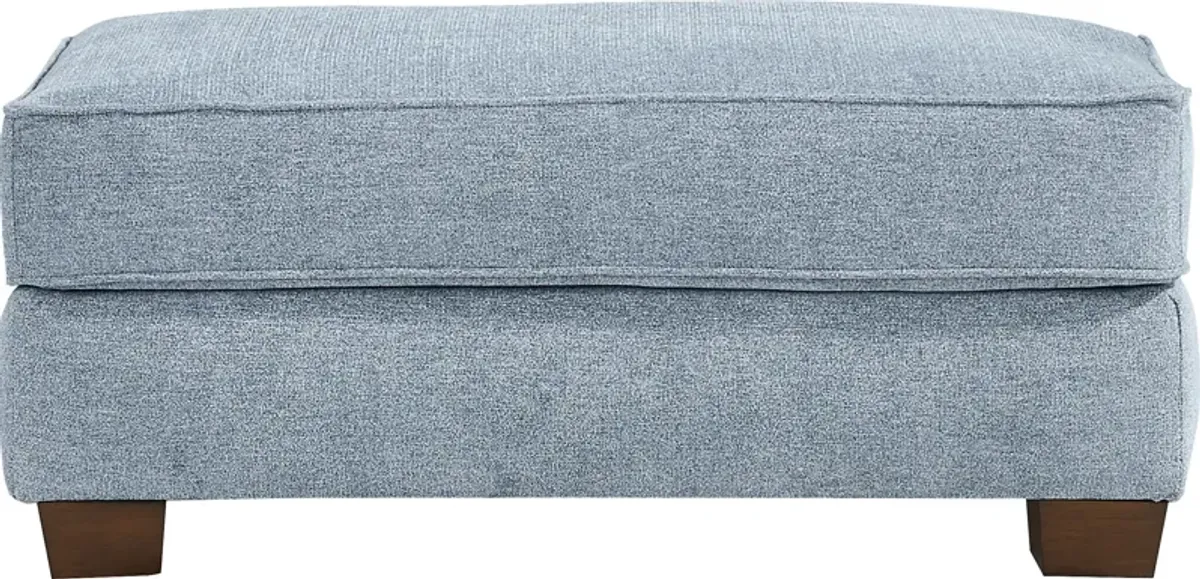 Odette Denim Ottoman