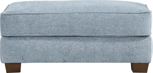 Odette Denim Ottoman