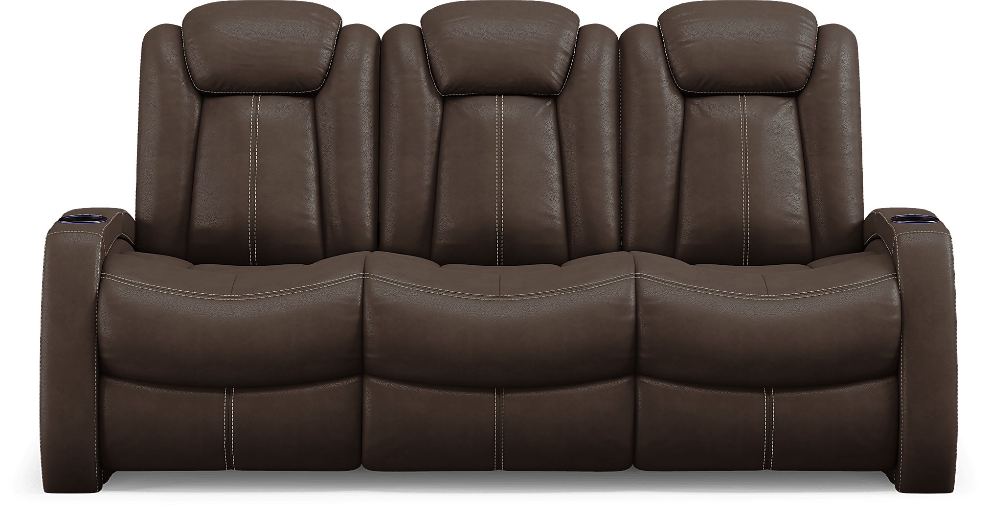 Crestline Brown 7 Pc Living Room with Dual Power Reclining Sofa