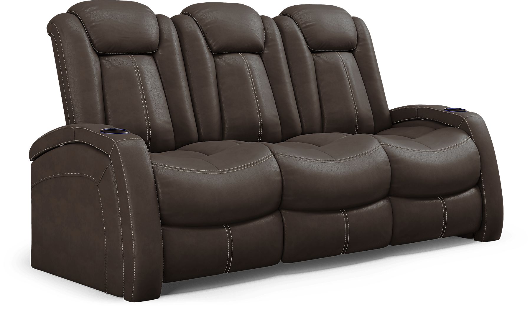 Crestline Brown 7 Pc Living Room with Dual Power Reclining Sofa