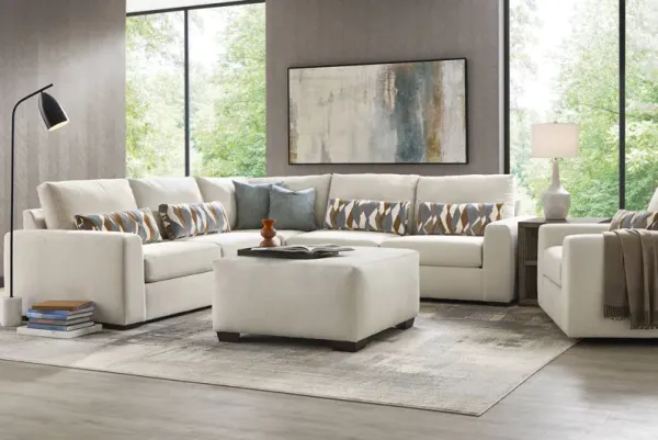 Alexander Ivory 7 Pc Sectional Living Room