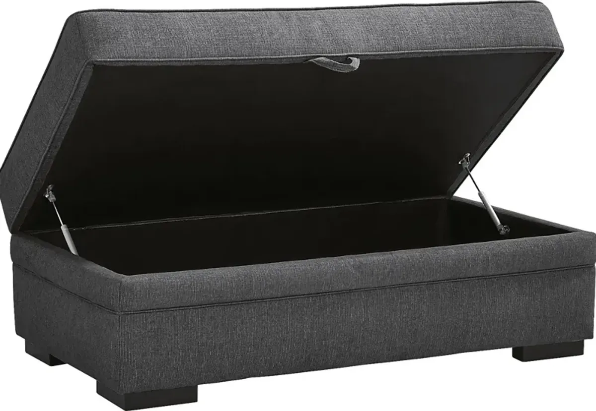 Surrey Hills Black Storage Ottoman