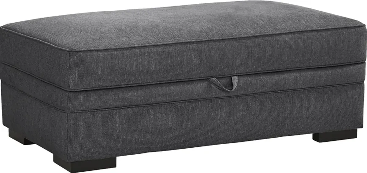 Surrey Hills Black Storage Ottoman