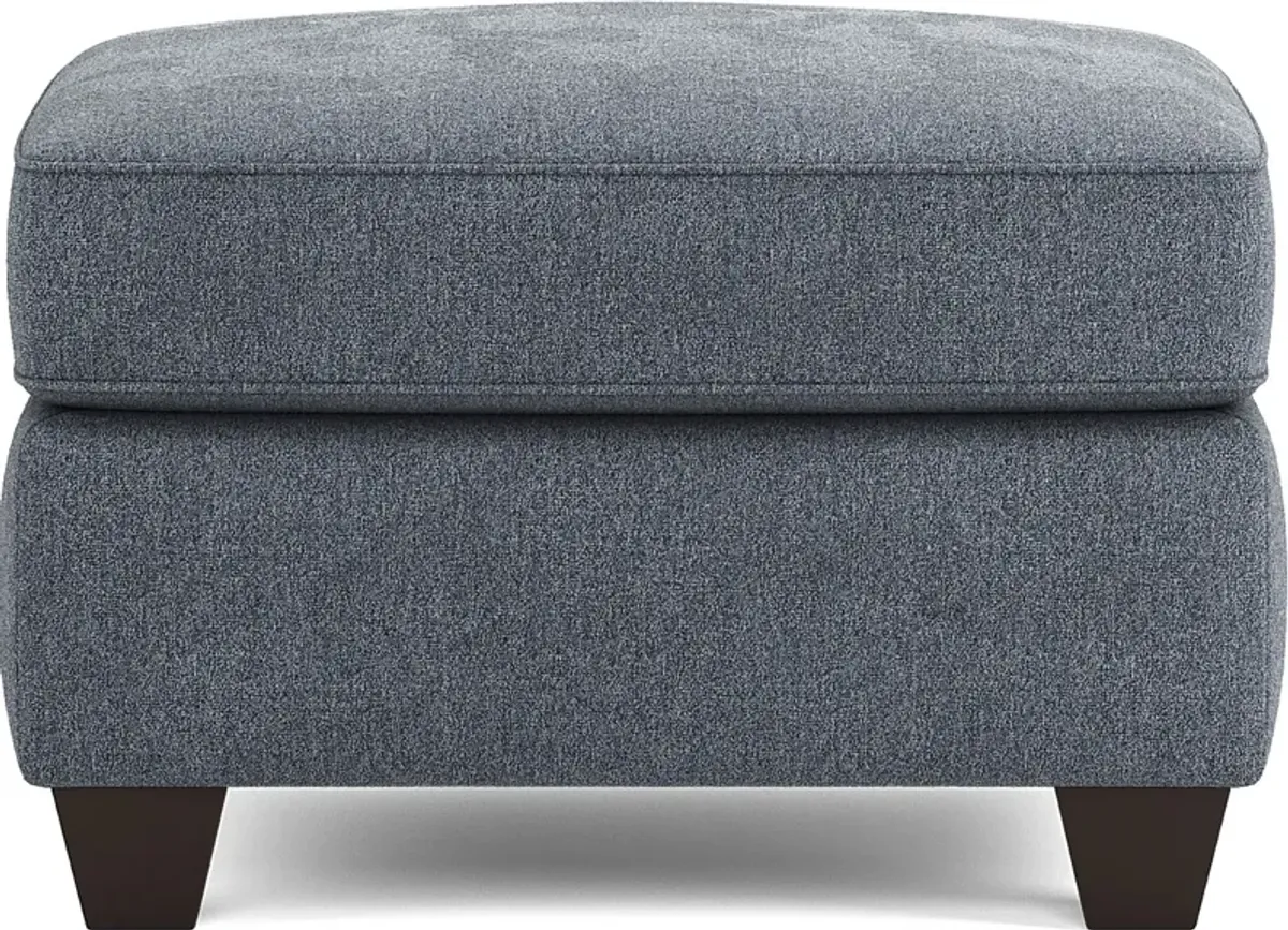 Alanis Bay Blue Ottoman