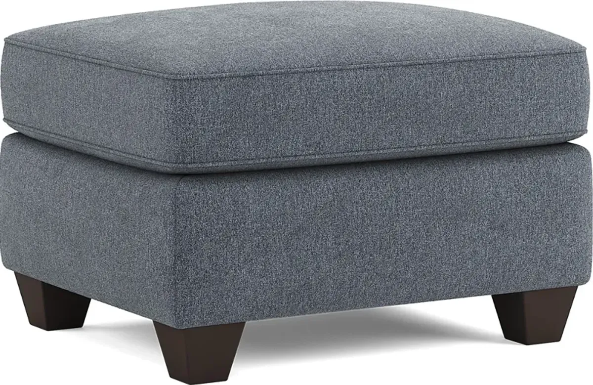 Alanis Bay Blue Ottoman