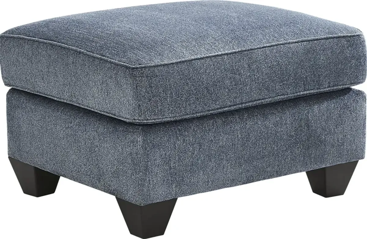 Alanis Bay Blue Ottoman