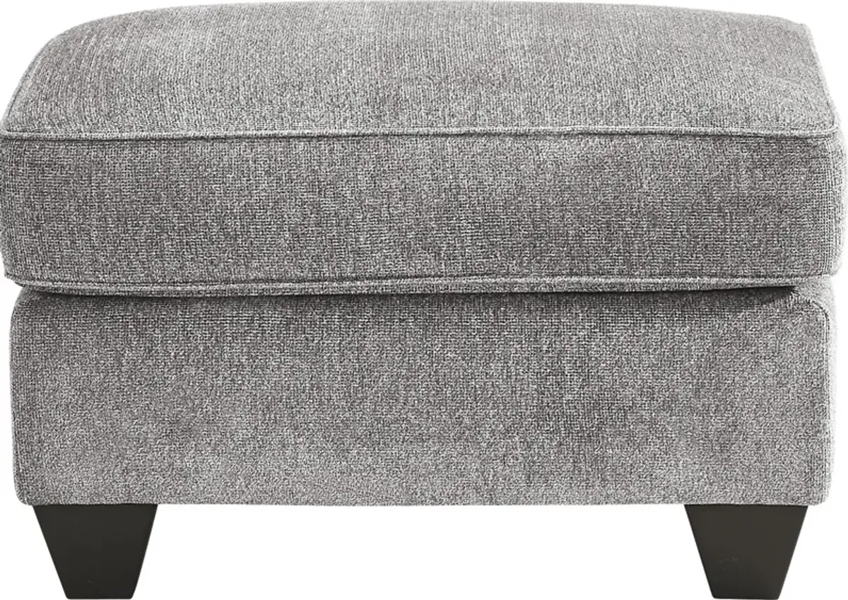 Alanis Bay Gray Ottoman