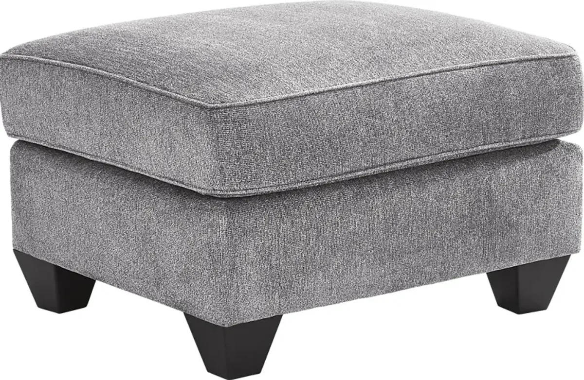 Alanis Bay Gray Ottoman