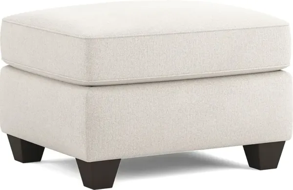Alanis Bay White Ottoman