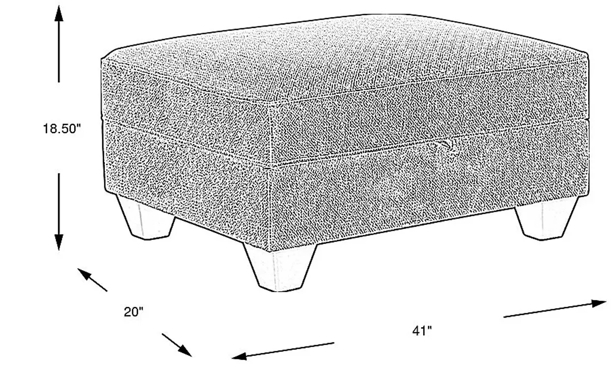 Hayward Green Storage Ottoman