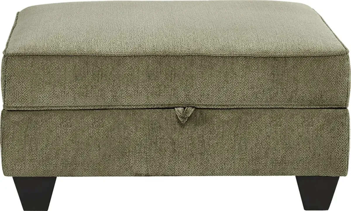 Hayward Green Storage Ottoman