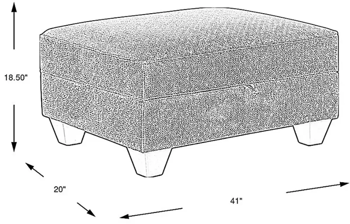 Hayward Green Storage Ottoman