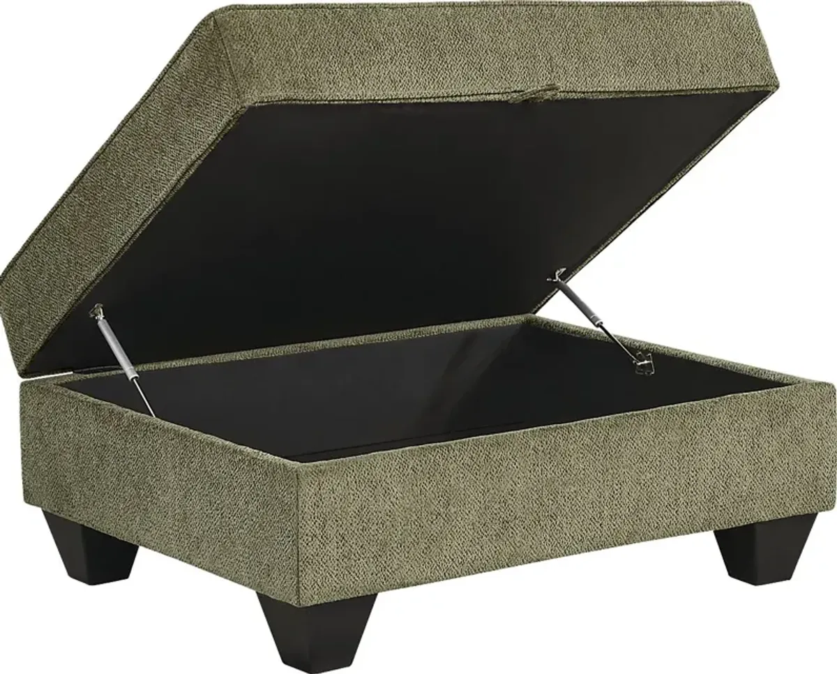 Hayward Green Storage Ottoman