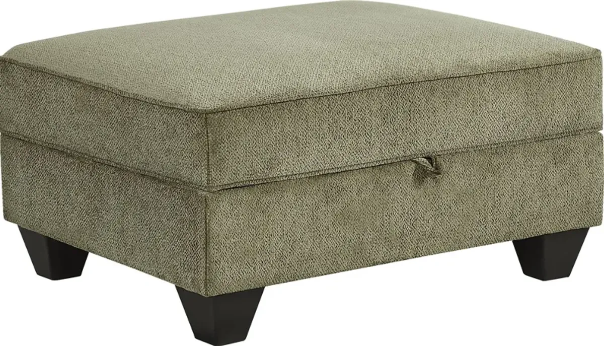 Hayward Green Storage Ottoman