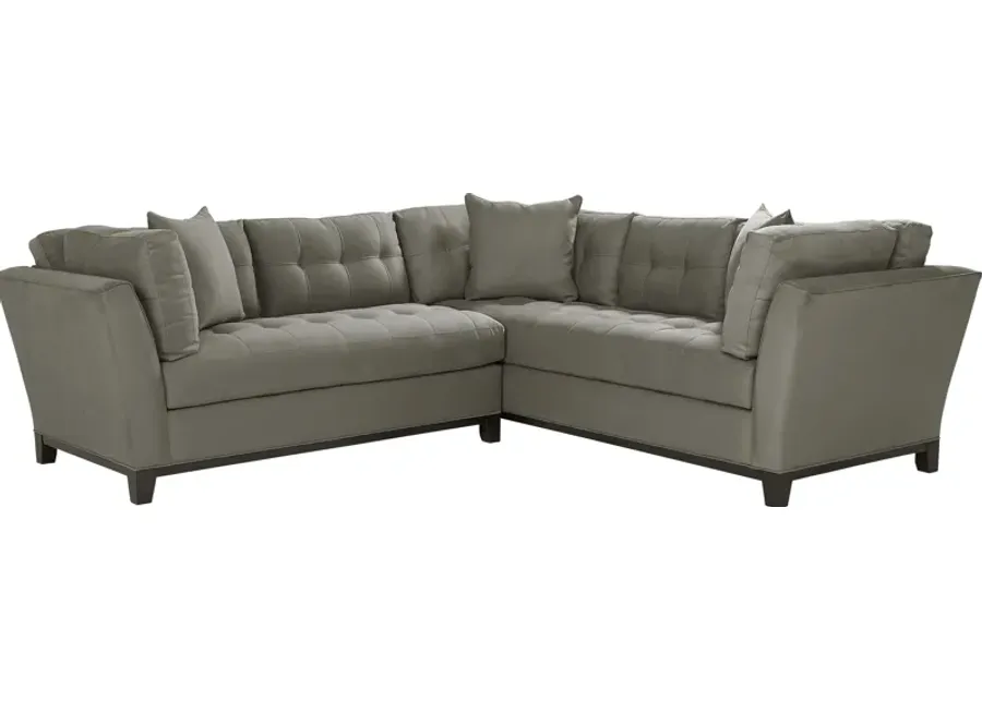 Metropolis Way Steel Microfiber 2 Pc Sectional