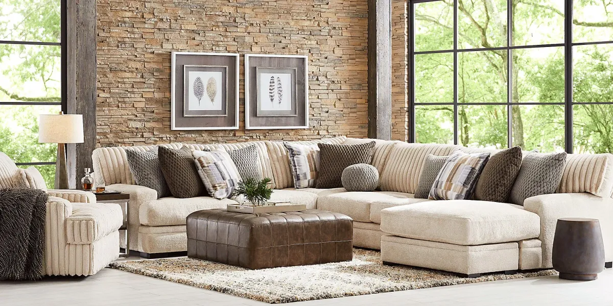 Hudson Street Beige 4 Pc Sectional